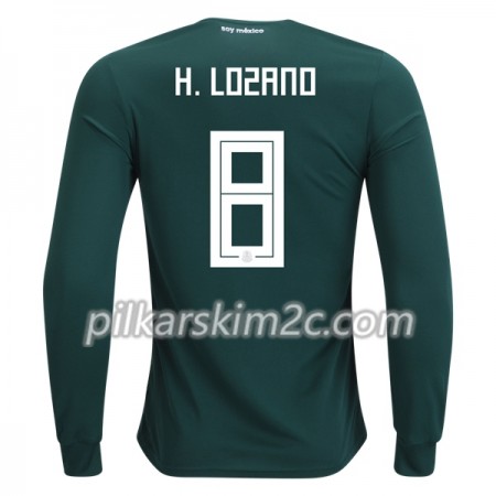 Koszulka Meksyk H.Lozano 8 Główna Mistrzostwa Świata 2018 - Koszulki Piłkarskie(L/S)